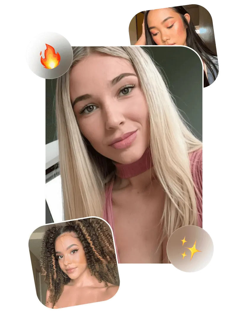 Chicas conectadas a través de una aplicación de videochat en directo