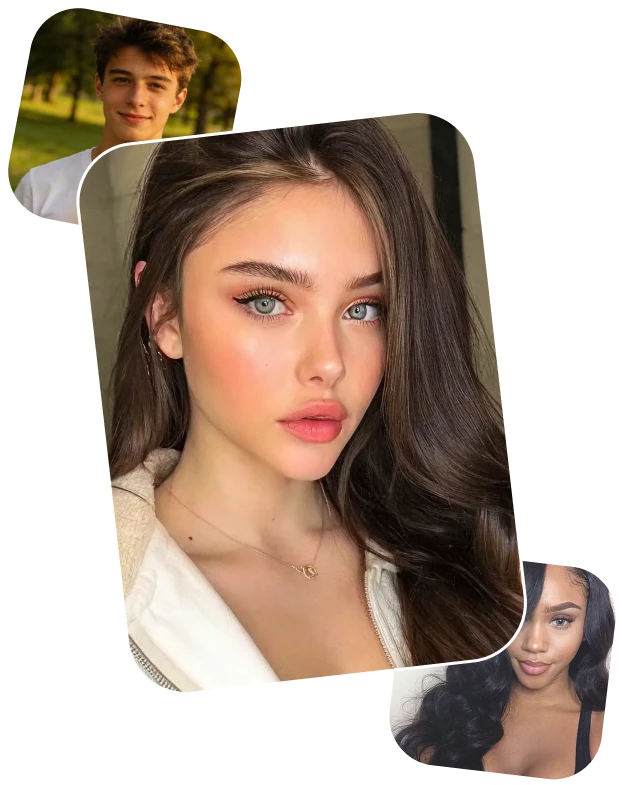 Collage de fotos de perfil de usuario