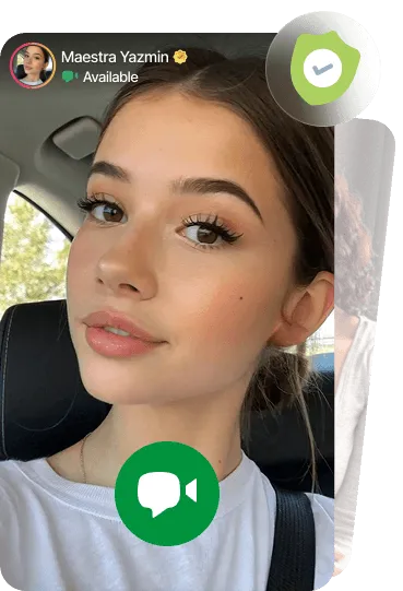 Meisje begint live sessie